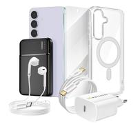 Pack Completo para Galaxy S25 FE Funda Cristal Cargador Batería Externa