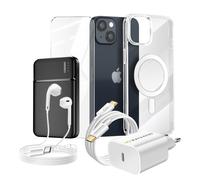 Pack Completo para iPhone 14 Funda Vidrio Cargador Externa Auriculares