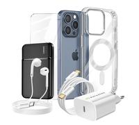 Pack Completo para iPhone 15 Pro Funda Vidrio Cargador Externa