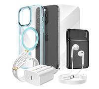 Pack Completo para iPhone 15 Pro Funda Vidrio Cargador Externa