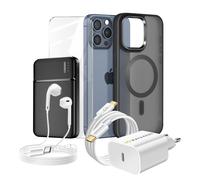 Pack Completo para iPhone 15 Pro Max Funda Vidrio Cargador Externa