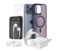 Pack Completo para iPhone 15 Pro Max Funda Vidrio Cargador Externa