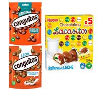 Pack Conguitos negros doypack 220g,Conguitos leche doypack 220g,Lacasitos chocolatina 5x21g