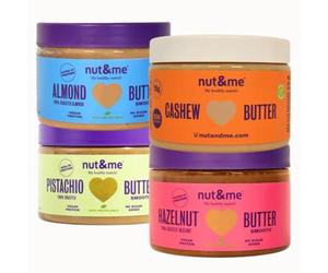 Pack Cremas 100% frutos secos nut&me | Pistacho 250g | Avellana 300 gr | Almendras 300 g | Anacardos 300g | Naturales y Deliciosas | Pack de 4 unidades