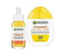 Pack [Cuida y Protege] Garnier Vitamina C Sérum Antimanchas de Día30 ml + Wonder Tint Fluido Tono Claro Todo en 1 FPS50+ 40ML