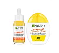 Pack [Cuida y Protege] Garnier Vitamina C Sérum Antimanchas de Día30 ml + Wonder Tint Fluido Tono Medio Todo en 1 FPS50+ 40ML