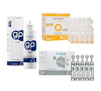 Pack Cuidado Lentes RPG: GP Multi 120ml + Saline 30x5ml + Lacrifresh Moisture 20x0.4ml para Limpieza, Aclarado e Hidratación