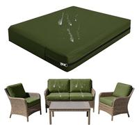 Pack de 1/2/4 Exterior Funda De Cojín con Cremallera, Impermeables Funda De Asiento para Terraza De Jardín, Protectores de Muebles para Silla,Jardin,Muebles de Ratán(Verde oscuro,33x65x10cm(1pc))