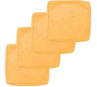 Pack de 1/2/4 Funda de Cojín de Asiento Sofá Exterior Impermeables Cubierta de Cojines de Asiento Patio,para Interior, Exterior Silla de Jardin Muebles Protector Cubierta(Amarillo,63x68x12cm(4pcs))