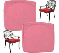Pack de 1/2/4 Impermeable Funda de Cojín de Asiento de Sofá Exterior con Cremallera - 50x50 60x60 Cubierta Funda de Muebles para Interior, Exterior,Silla,Jardin,Muebles de Ratán(J13,2PCS_60X55X10CM)