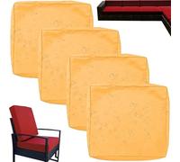 Pack de 1/2/4 Impermeable Funda de Cojín de Asiento de Sofá Exterior con Cremallera - 50x50 60x60 Cubierta Funda de Muebles para Interior, Exterior，Silla，Jardin，Muebles de Ratán(J5,4PCS_50X45X10CM)
