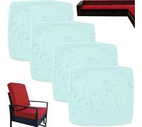 Pack de 1/2/4 Impermeable Funda de Cojín de Asiento de Sofá Exterior con Cremallera - 50x50 60x60 Cubierta Funda de Muebles para Interior, Exterior,Silla,Jardin,Muebles de Ratán(J3,4PCS_55X45X10CM)