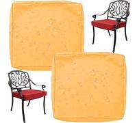 Pack de 1/2/4 Impermeable Funda de Cojín de Asiento de Sofá Exterior con Cremallera - 50x50 60x60 Cubierta Funda de Muebles para Interior, Exterior,Silla,Jardin,Muebles de Ratán(J5,2PCS_60X60X10CM)