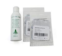 Pack de 1,2 y 4 Gel Transonic más pack de 2,4 y 8 Electrodos o Parches para electroestimulación Muscular Deportiva o de recuperación por lesión. (1)