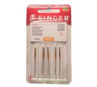 Pack de 10 Agujas para Máquinas de Coser Singer 2045 Grosor 80/12 para Tejidos Elásticos y de Punto (Stretch) 130/705 H-S (Talón plano de un lado) Universales
