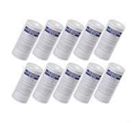 Pack de 10 cartuchos de filtro de agua de algodón PP de 5 micras para limpiador de cocina y dispensador de agua, color blanco, 12,7 x 6 x 6 cm (1 micra)