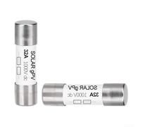 Pack de 10 casquillos GPV CC 1000 V 10 x 38 mm para sistemas de energía solar 32 A, corriente nominal 33 kA, circuito corto, calificación de cuarzo, arena, extinguishing medio IEC60269