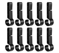 Pack de 10 clips para linterna frontal para casco, 4,6 x 1,5 x 1 cm, ligeros, 2,3 g, ganchos antideslizantes para correas de casco, accesorios de seguridad industriales y exteriores
