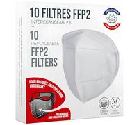 Pack de 10 filtros FFP2 para mascarillas de ciclismo antipolución y antipolen - Frogmask - Protección respiratoria de alta ptas para deportes y movilidad urbana