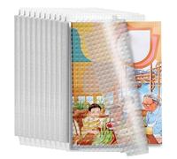 Pack de 10 Forros Libros Adhesivos Transparentes A4 | Protector Forro Libros Ajustable Impermeable con Textura Diamante | Incluye 10 Etiquetas Nombres, Fácil Aplicación y Reutilizable