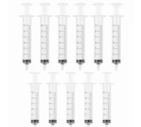 Pack de 10 Jeringas de Plástico 10 ml sin Aguja | Jeringas Graduadas de Precisión para Laboratorio, Cocina, Manualidades, Experimentos y Uso Científico | Reutilizables y Fáciles de Limpiar