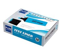 Pack de 10 Marcador Fluorescente Plus TEXT LINER Azul