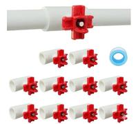 Pack de 10 Niples bebederos automáticos para Pollos con Accesorios en T de PVC de 1/2", Sistema de Bebedero para Aves de Corral de Montaje Lateral Horizontal