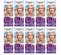 (Pack de 10) Palette Intensive Color Cream 12-21 Silver Ash Blond Hair Color - Caja completa - Con hoja de instrucciones en inglés