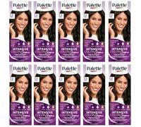 (Pack de 10) Palette Intensive Color Cream 3-0 (N2) Dark Brown Hair Color - Caja completa - con hoja de instrucciones en inglés