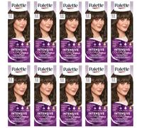 (Pack de 10) Palette Intensive Color Cream 5-0 (N4) Light Brown Hair Color - Caja completa - con hoja de instrucciones en inglés