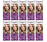 (Pack de 10) Palette Intensive Color Cream 7-21 Ash Medium Blond Hair Color - Caja completa - Con hoja de instrucciones en inglés