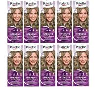 (Pack de 10) Palette Intensive Color Cream 8 - 21 Color rubio ceniza claro - Caja completa - con hoja de instrucciones en inglés
