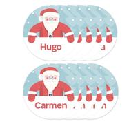Pack de 10 Pegatinas Personalizadas con Nombres - Motivos Navideños para Regalos - Etiquetas Decorativas para Diferenciar Regalos en Navidad