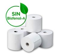 pack de 10 rollos de papel termico de 57x35mm libre de bisfenol a