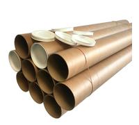 Pack de 10 Tubos de Cartón para Documentos Formato A4 - 7,1cm de Diámetro x 25cm de Largo Interior, Incluye Tapas Blancas de Plástico, Perfecto para Almacenaje, Archivo y Envío. (7,1x25 cm (A4))