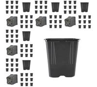 Pack de 100 Macetas cuadradas Negras.0,75 litros. 9 x 9 x 13 Cm. Fabricada en Polipropileno copolímero Reciclado lo Que asegura Alta Durabilidad y sostenibilidad. Segura Garden