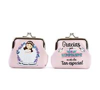Pack de 12 a 42 uds Monederos Comunión Niño y Niña | Polipiel con Cierre Metálico | 8,5 x 7 cm | Regalos Invitados Comunión | Varios Modelos No Personalizables | Regalantes (30, Niña Rosa)
