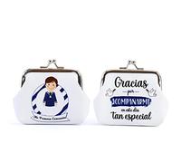 Pack de 12 a 42 uds Monederos Comunión Niño y Niña | Polipiel con Cierre Metálico | 8,5 x 7 cm | Regalos Invitados Comunión | Varios Modelos No Personalizables | Regalantes (42, Niño Blanco)