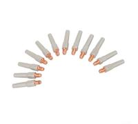 Pack de 12 boquillas de soldadura con recubrimiento no adhesivo para antorcha de soldadura de 15 AK, puntas de cobre de 45 x 1,2 mm para reducir escorias y soldadura de precisión