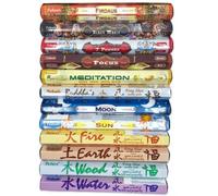 Pack de 12 Cajas Surtido Incienso Natural - 240 Varillas - Incienso Espiritual, Esotérico, Elementos de la Tierra - para Hogar, Meditación, Yoga, Espiritual, Reiki, Feng Shui, Aromaterapia