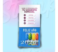 Pack De 12 Calendarios Imán Nevera 2026 Personalizados Para Bodas - Detalles Para Invitados Con Diseño Elegante, Área Personalizable 10x10cm Y Calendario Magnético, Recuerdo (Modelo 1)