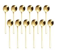 Pack De 12 Cucharas De Acero Inoxidable, Cucharas De Mango Largo, Cucharas De Café, Utensilios De Cocina, Cucharas Para Mezclar, Cucharas Para Postre