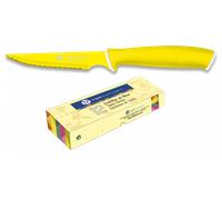 Pack de 12 cuchillos de mesa top cutlery, color amarillo, mango de gom