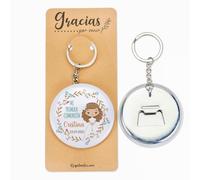 Pack de 12 Llaveros personalizados, Llaveros abridor personalizados, Detalles comunión, Detalles originales para invitados, Regalos personalizados originales, Regalantes (Modelo Cristina)