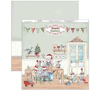 Pack de 12 papeles Noel's Factory (Fábrica de Papa Noel) 30x30cm Dayka