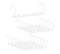 Pack de 12 perchas ropa, Perchas ahorra espacio, Perchas metálicas 360º, Blanco