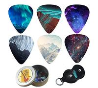 Pack de 12 púas de celuloide para guitarra de 0,71 mm, elegantes, coloridas, para bajo de guitarra