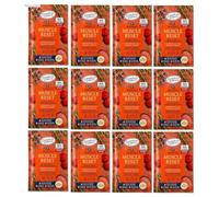 Pack de 12 sales de baño Dresdner Essenz Muscle Reset con romero, guaraná, cafeína y salvia, 12 x 60 g