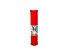Pack de 12 velones Rojos Sagrado Corazon de Jesus 27 cm velon votivo liturgico Cementerio e Iglesias
