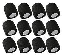 Pack de 12 Vendas cohesiva de 5 cm x 4.5 m, vendas autoadhesiva para esguinces e hinchazón, Suministros Médicos de Primeros Auxilios para Protección Deportiva (Negra)
